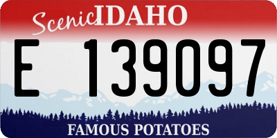 ID license plate E139097