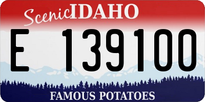 ID license plate E139100