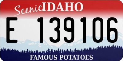 ID license plate E139106