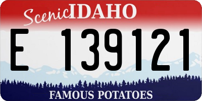ID license plate E139121