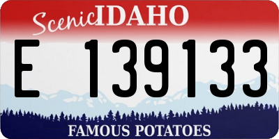 ID license plate E139133