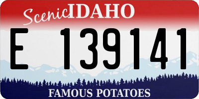 ID license plate E139141