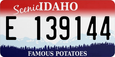 ID license plate E139144