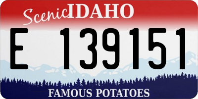 ID license plate E139151
