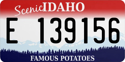 ID license plate E139156