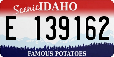 ID license plate E139162