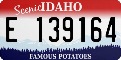 ID license plate E139164