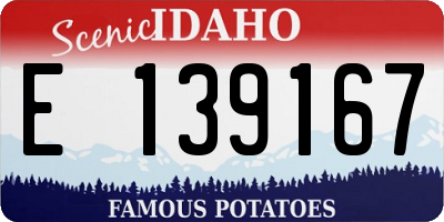 ID license plate E139167