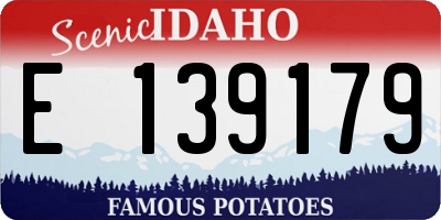 ID license plate E139179