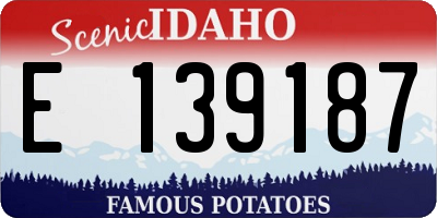 ID license plate E139187