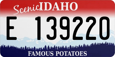 ID license plate E139220