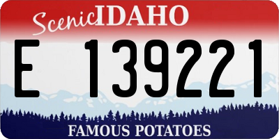 ID license plate E139221