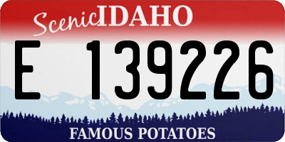 ID license plate E139226