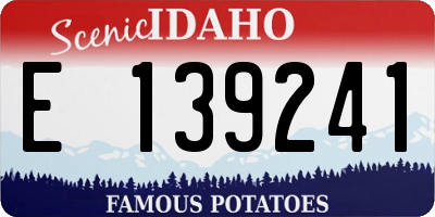 ID license plate E139241