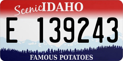 ID license plate E139243