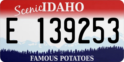 ID license plate E139253