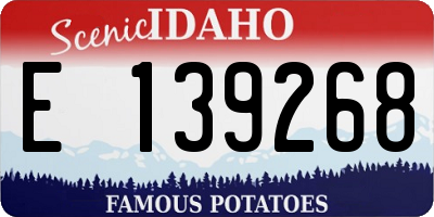 ID license plate E139268