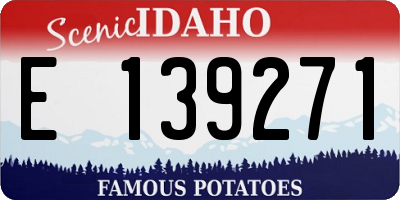 ID license plate E139271