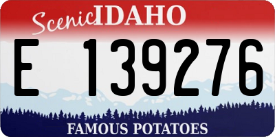 ID license plate E139276