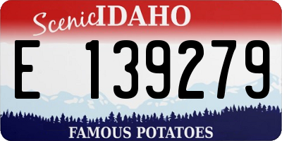 ID license plate E139279
