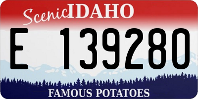 ID license plate E139280