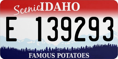 ID license plate E139293
