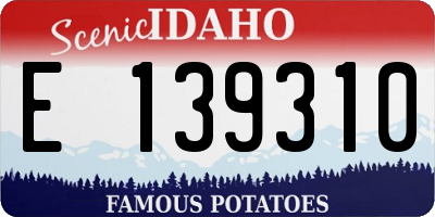 ID license plate E139310