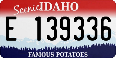 ID license plate E139336