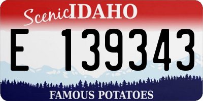 ID license plate E139343