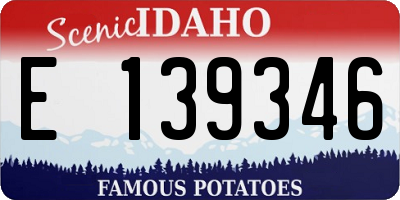 ID license plate E139346