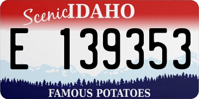 ID license plate E139353