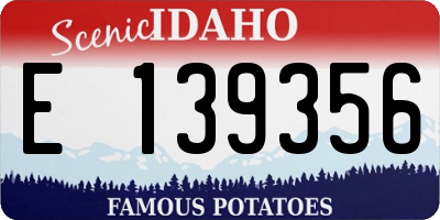 ID license plate E139356