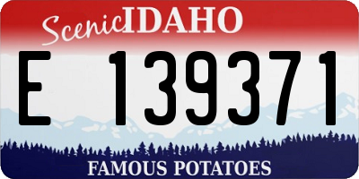 ID license plate E139371