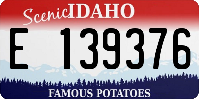 ID license plate E139376