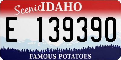 ID license plate E139390