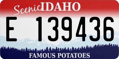 ID license plate E139436