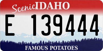 ID license plate E139444