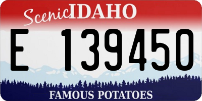 ID license plate E139450