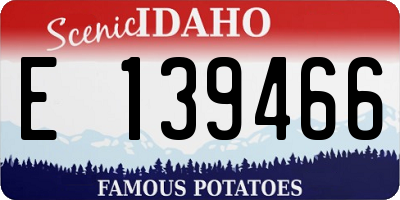 ID license plate E139466