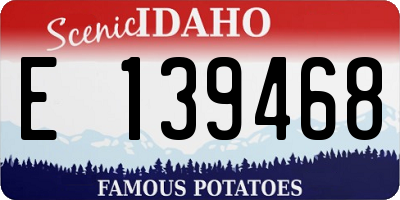 ID license plate E139468