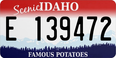 ID license plate E139472