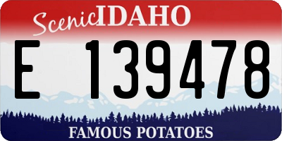 ID license plate E139478