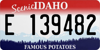 ID license plate E139482