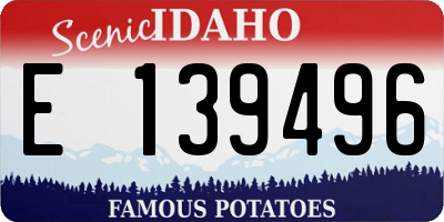 ID license plate E139496