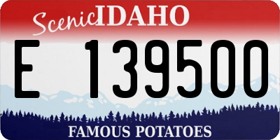 ID license plate E139500