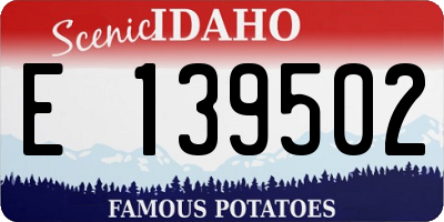 ID license plate E139502