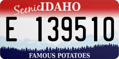 ID license plate E139510
