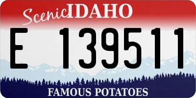 ID license plate E139511