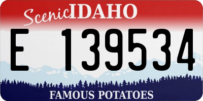 ID license plate E139534