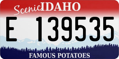 ID license plate E139535